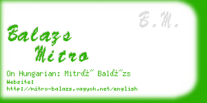 balazs mitro business card
